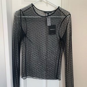 Sheer Forever 21 party top